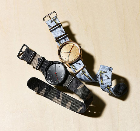 NATOベルトに描かれたグラフィックプリントが美しい腕時計